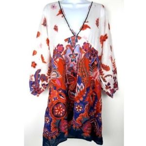 red plus size swimsuit cover up